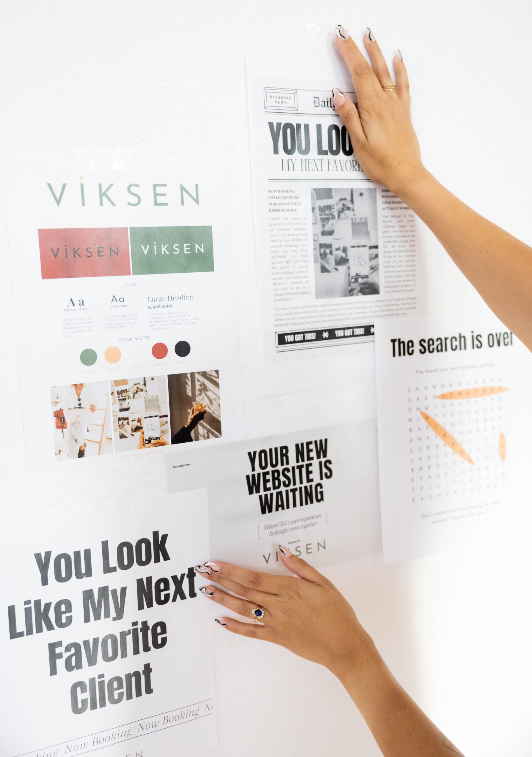 small-business website strategy shown in a white board